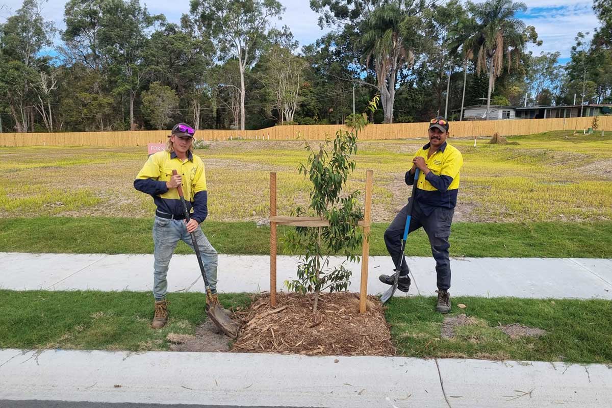 Australian Environmental Landscapes men working in a park